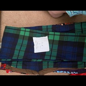 New with tags green/blue plaid leggings